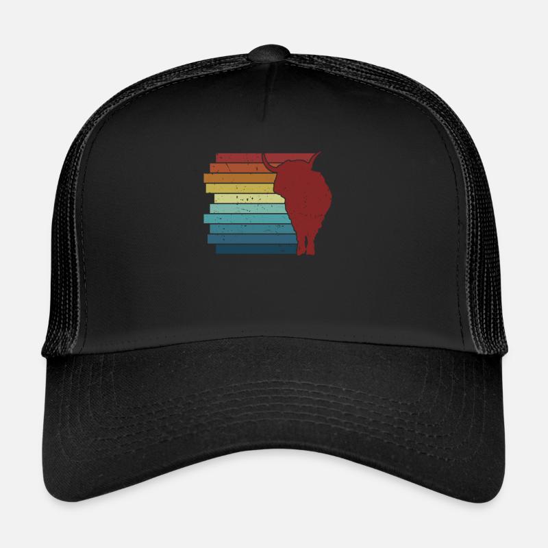 Retro Highland vache éleveur de bovins écossais Casquette trucker 