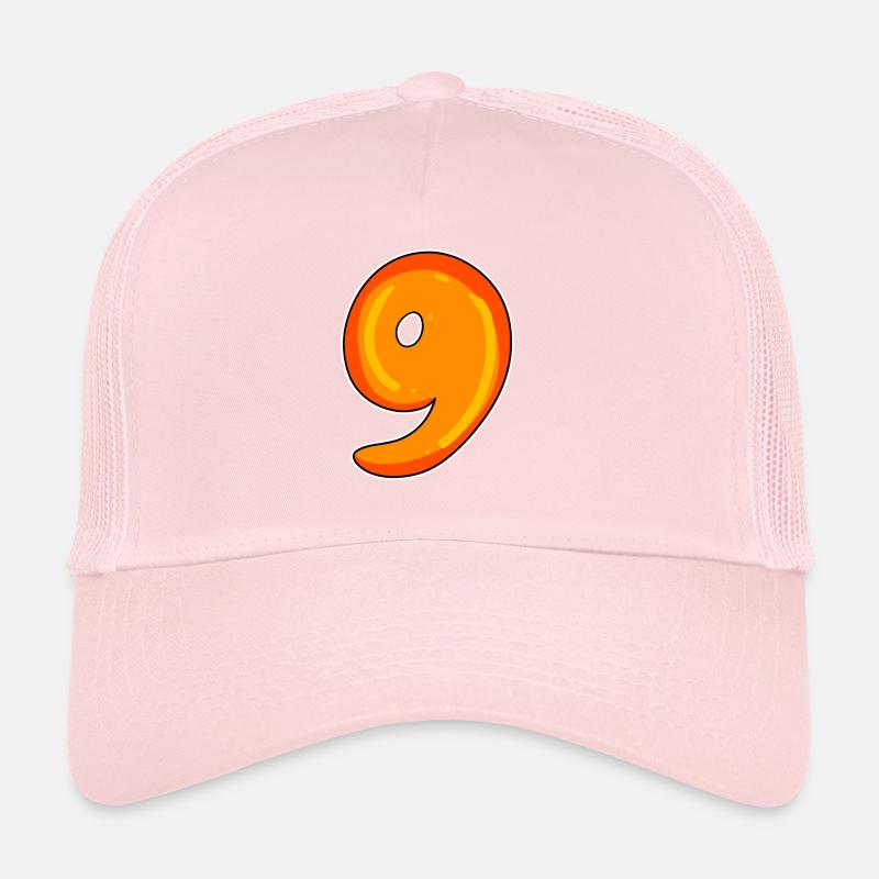 Nine - 9 Motif Trucker Cap