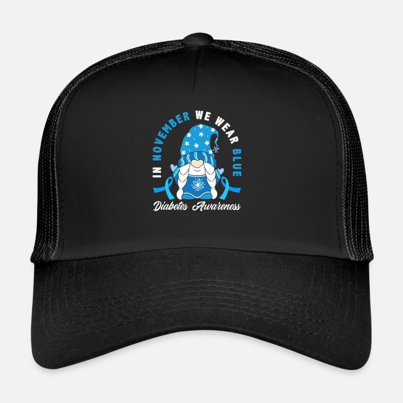 T1D Diabetes Type 1 Diabetic Gift - Trucker Cap - black/black