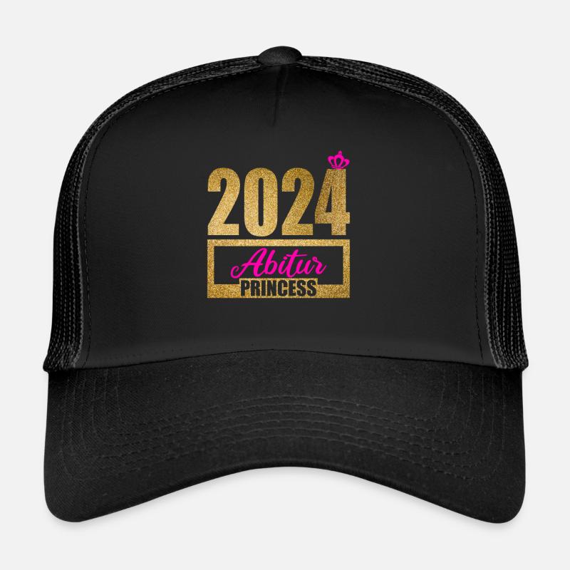 Abitur Junge Mädchen Abi Abitur 2024 - Trucker Cap - Schwarz/Schwarz