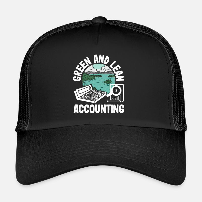 Comptabilité verte et allégée Comptable respectueux de l’environnement Casquette trucker 