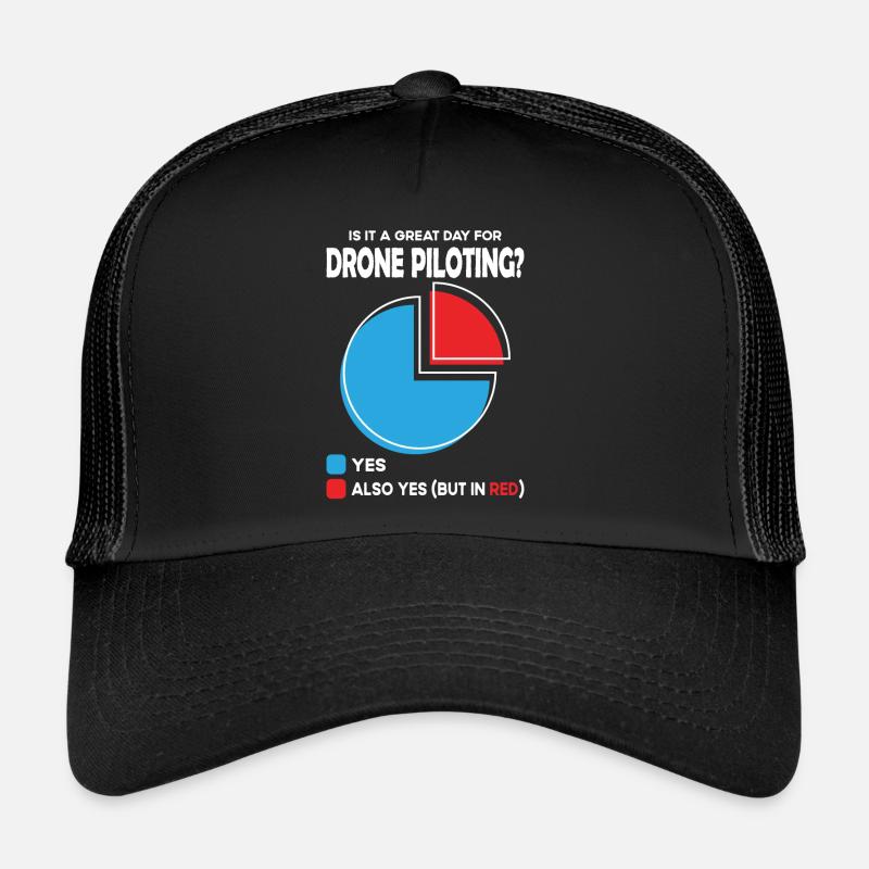 Est-ce un grand jour pour le pilotage de drones ? - Casquette trucker  - noir/noir