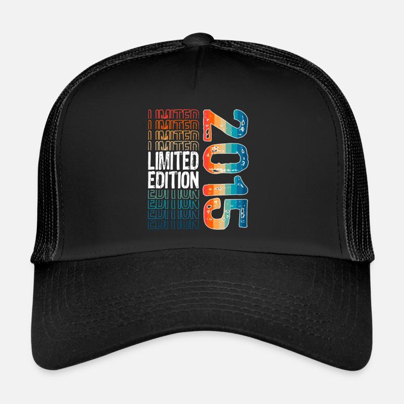 Limited Edition seit 2015 Geburtstag Vintage 2015 - Trucker Cap - Schwarz/Schwarz