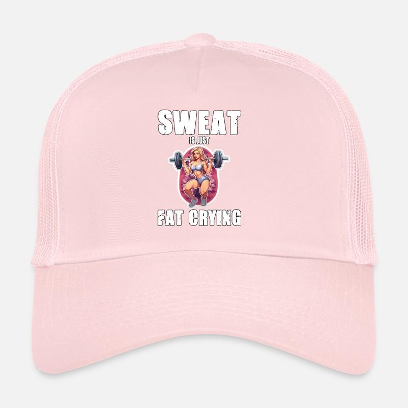 Lustige Katze Workout Sweat Is Just Fat Crying Trucker Cap