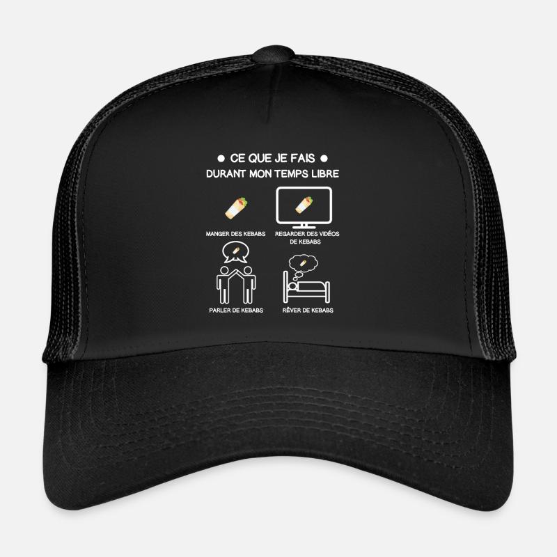 cadeau temps libre kebab Casquette trucker 