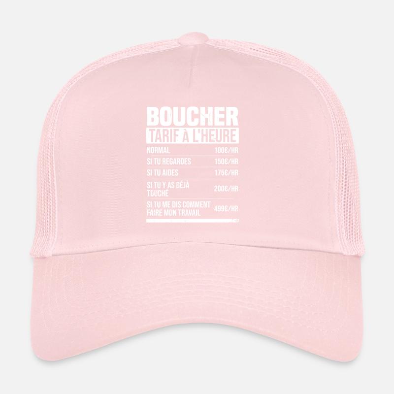 Butcher Hourly Rate Humor Gift Idea Trucker Cap