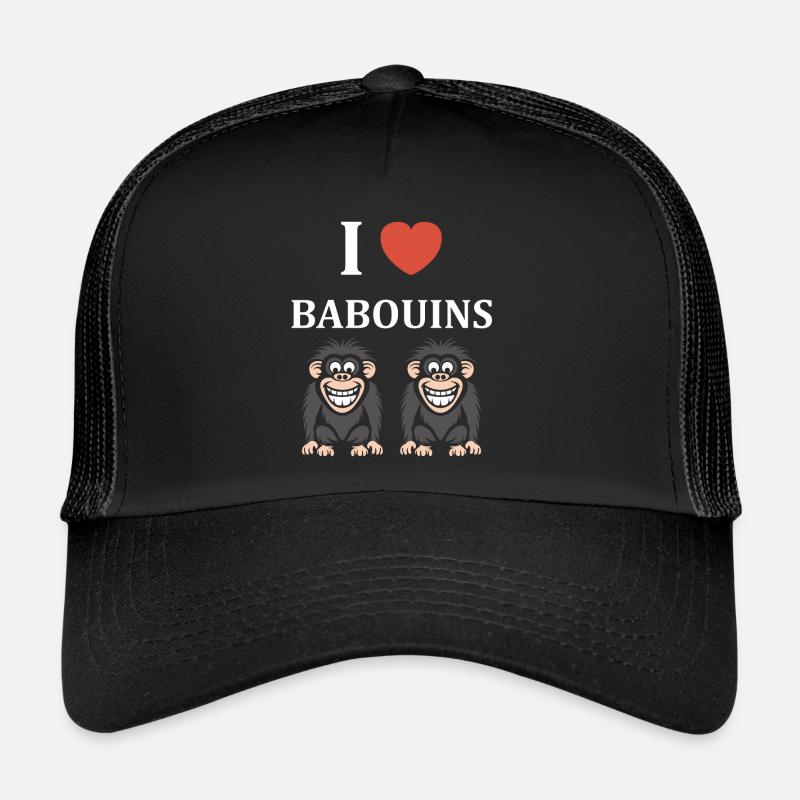 Humour petit singe babouin Casquette trucker 