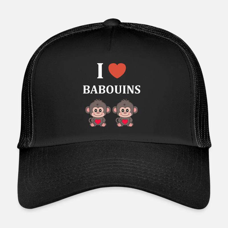 Humour petit singe babouin Casquette trucker 