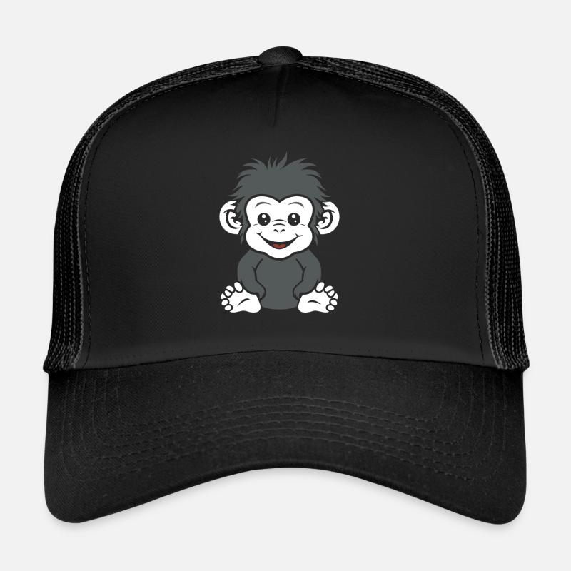 Humour petit singe babouin Casquette trucker 