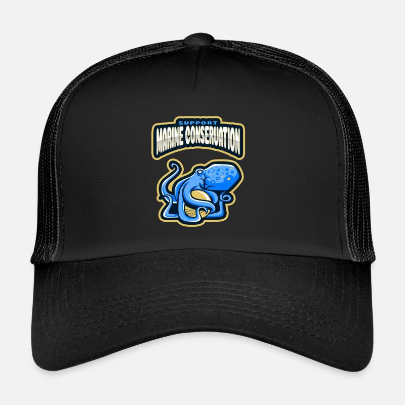 Meeresschutz - Trucker Cap - Schwarz/Schwarz