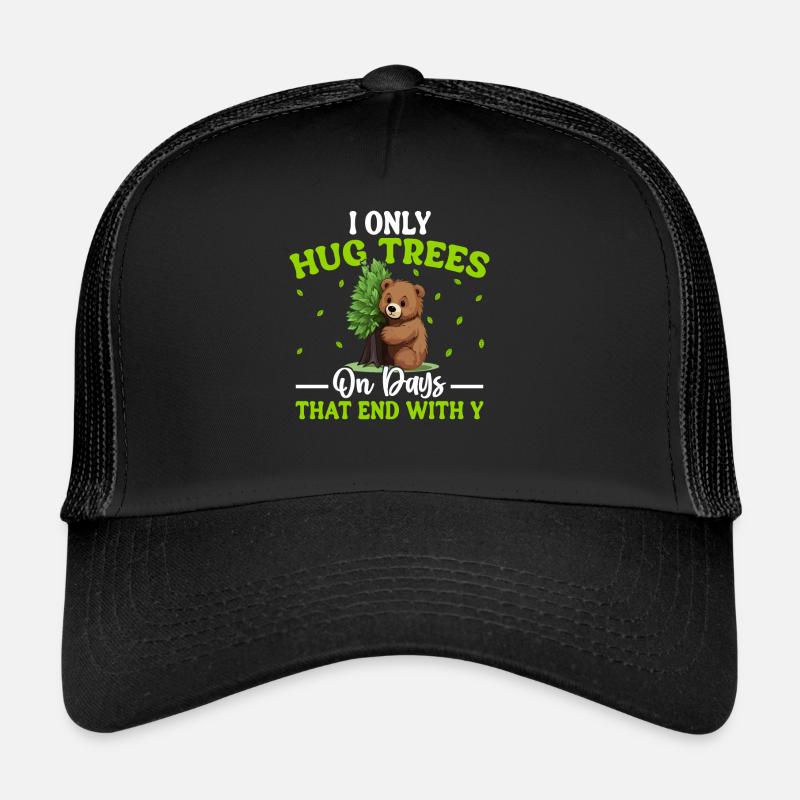 Tree Hugger Environmentalist Bear Trucker Cap