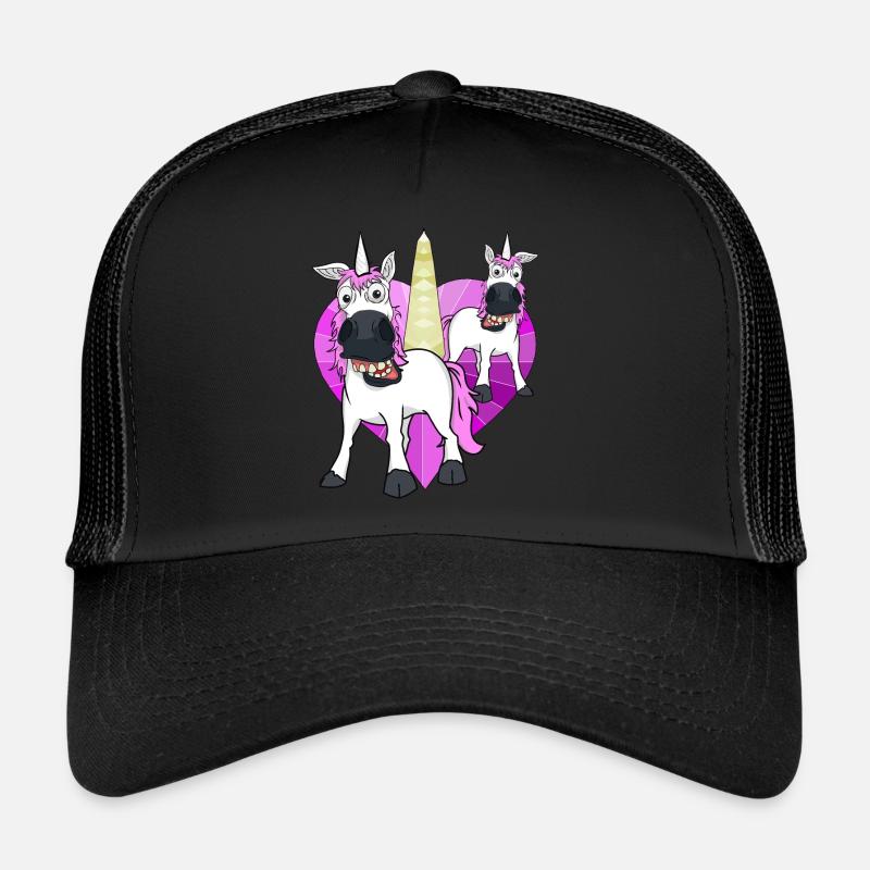 Einhörner Herz Einhorn Fabelwesen Geburtstag Kind Trucker Cap