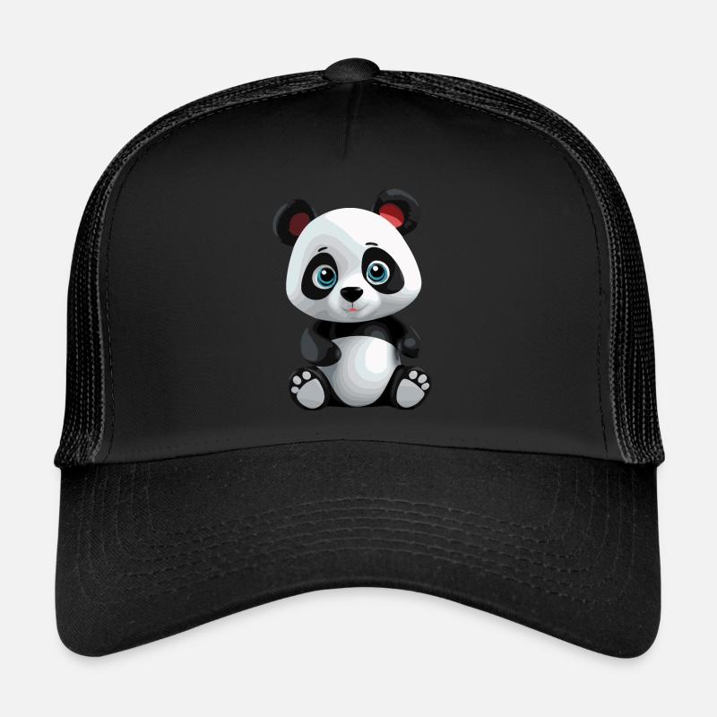 Panda - Trucker Cap - Schwarz/Schwarz