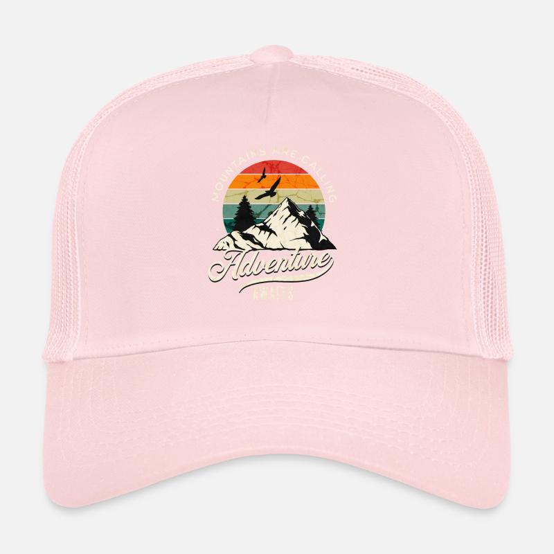 Mountains Are Calling Adventure Awaits Wilderness Trucker Cap