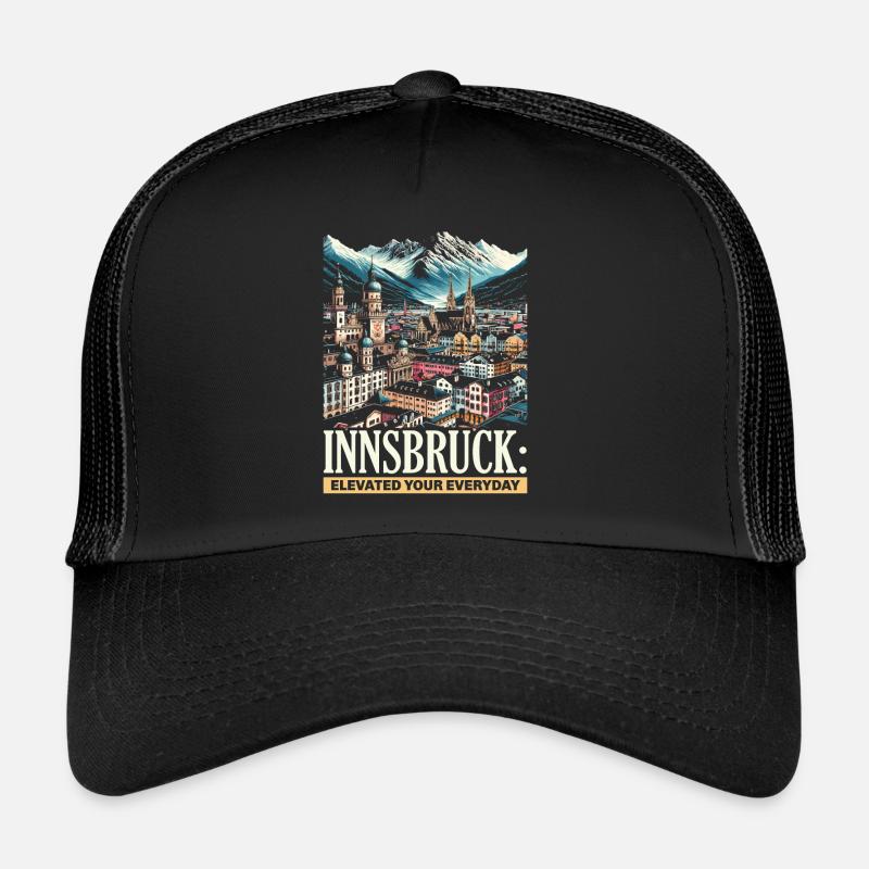 Innsbruck Austria Travel Vacation Austrian Trucker Cap
