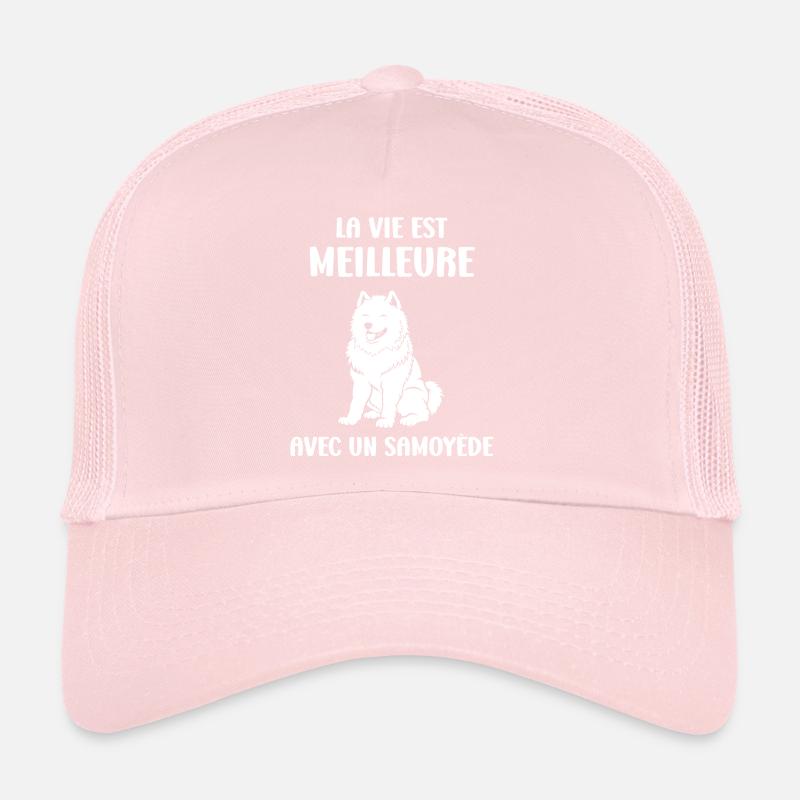 Humour Chien Samoyède Casquette trucker 