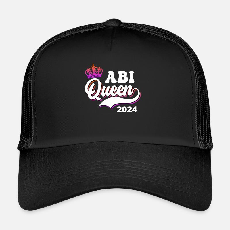 Abitur Queen 2024 Abi Abiturientin - Trucker Cap - Schwarz/Schwarz