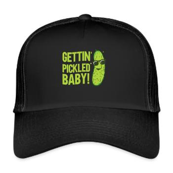 Cucumber Cucumber Food Lover Cucumber Lover - Trucker Cap - black/black - Front