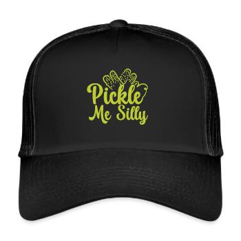 Gurke Gurken Food Liebhaber Gurken Liebhaber - Trucker Cap - Schwarz/Schwarz - Vorne