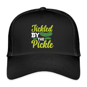Gurke Gurken Food Liebhaber Gurken Liebhaber - Trucker Cap - Schwarz/Schwarz - Vorne