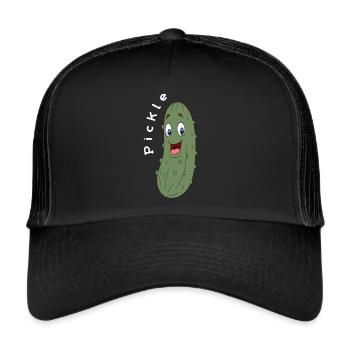 Gurke Gurken Food Liebhaber Gurken Liebhaber - Trucker Cap - Schwarz/Schwarz - Vorne
