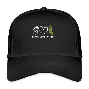 Cucumber Cucumber Food Lover Cucumber Lover - Trucker Cap - black/black - Front