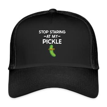 Gurke Gurken Food Liebhaber Gurken Liebhaber - Trucker Cap - Schwarz/Schwarz - Vorne