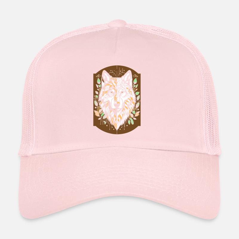 Wolf Geometrisch Polygon Wolf Trucker Cap