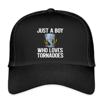 Drôle Tornade Hurricane Weather Chaser - Casquette trucker  - noir/noir - Devant