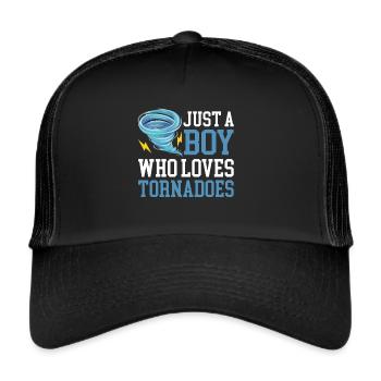 Drôle Tornade Hurricane Weather Chaser - Casquette trucker  - noir/noir - Devant