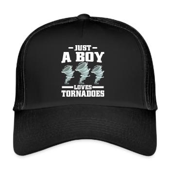 Drôle Tornade Hurricane Weather Chaser - Casquette trucker  - noir/noir - Devant