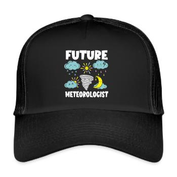 Drôle Tornade Hurricane Weather Chaser - Casquette trucker  - noir/noir - Devant