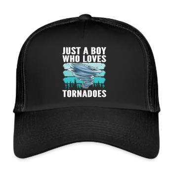 Drôle Tornade Hurricane Weather Chaser - Casquette trucker  - noir/noir - Devant