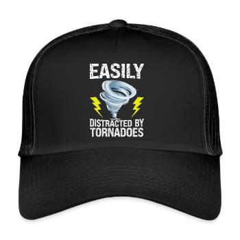Drôle Tornade Hurricane Weather Chaser - Casquette trucker  - noir/noir - Devant