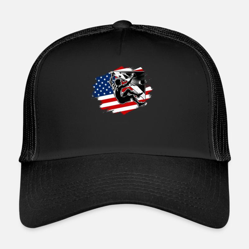 USA Climber - Boulder UK Boulderer Climbing Trucker Cap