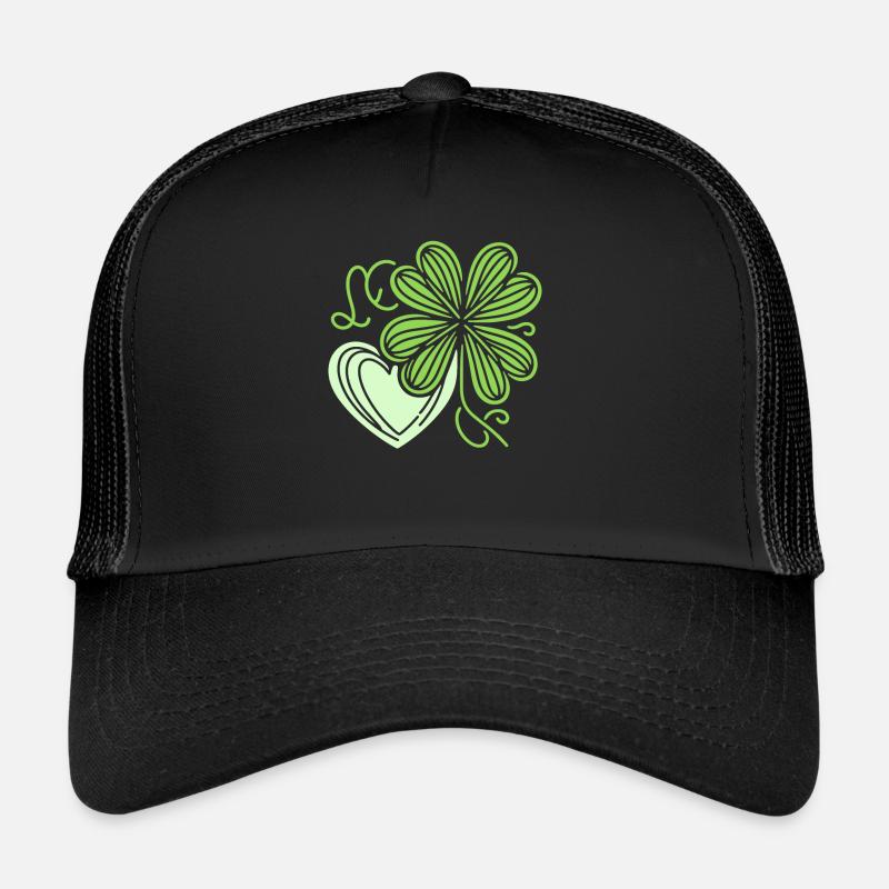 Kleeblattherz Irischer St. Patricks-Day-Schabernack Trucker Cap