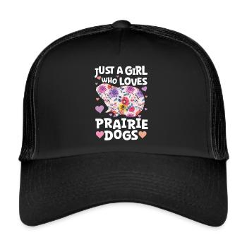 Funny Prairie -Dog Lover Funny Rodent - Trucker Cap - black/black - Front