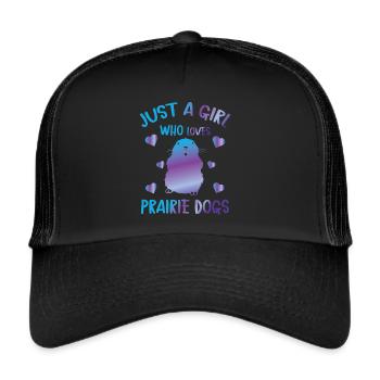 Funny Prairie -Dog Lover Funny Rodent - Trucker Cap - black/black - Front
