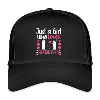 Funny Prairie -Dog Lover Funny Rodent - Trucker Cap - black/black - Front