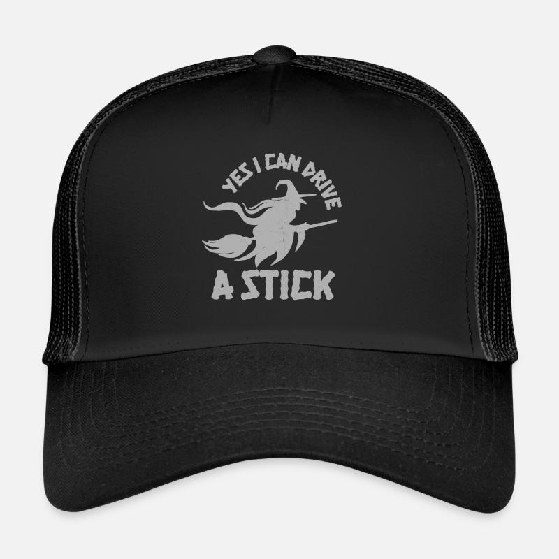 Yeah I Can Drive A Stick Funny Witch Pun Trucker Cap