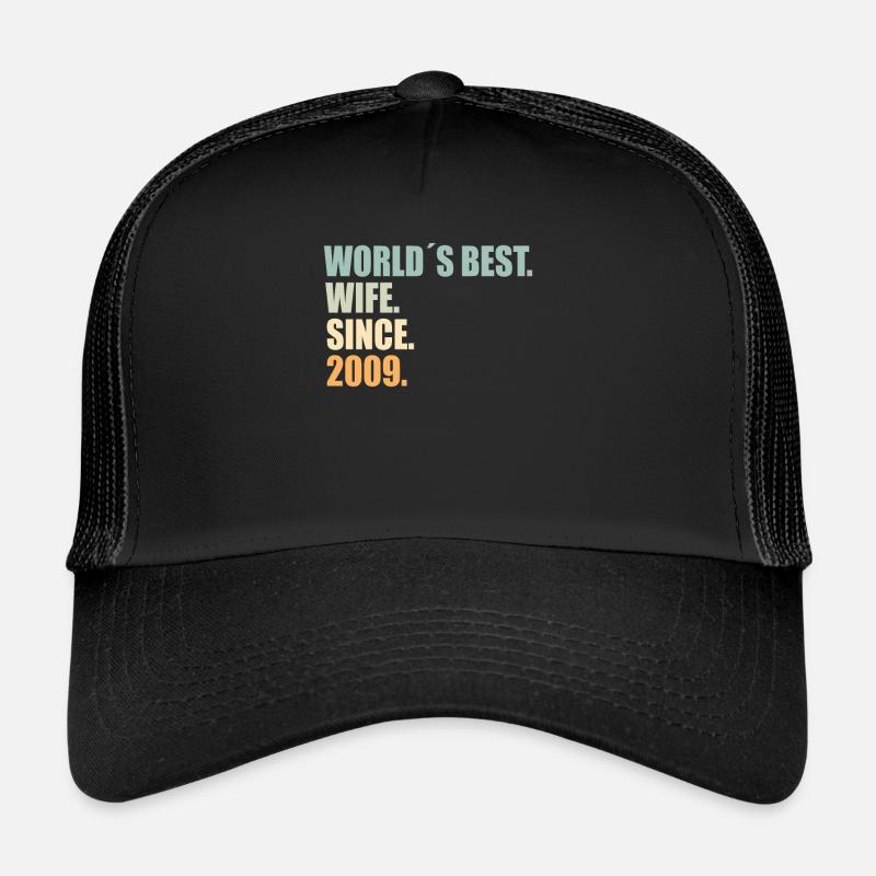 Beste Ehefrau seit 2009 15.Hochzeitstag Trucker Cap