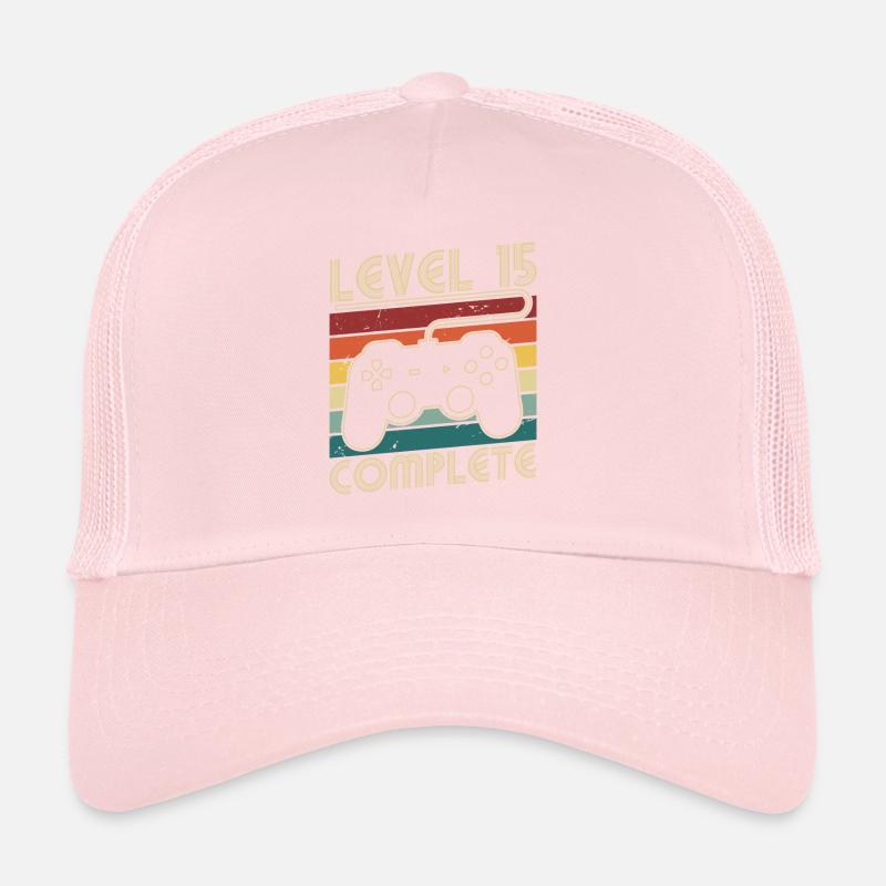 Level 15 Complete 15 Jahre Geburtstags Geschenk Trucker Cap