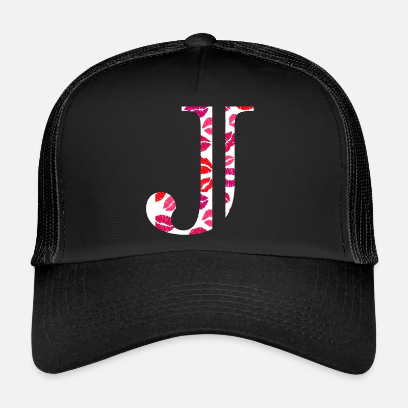 Lettre j bisous Casquette trucker 