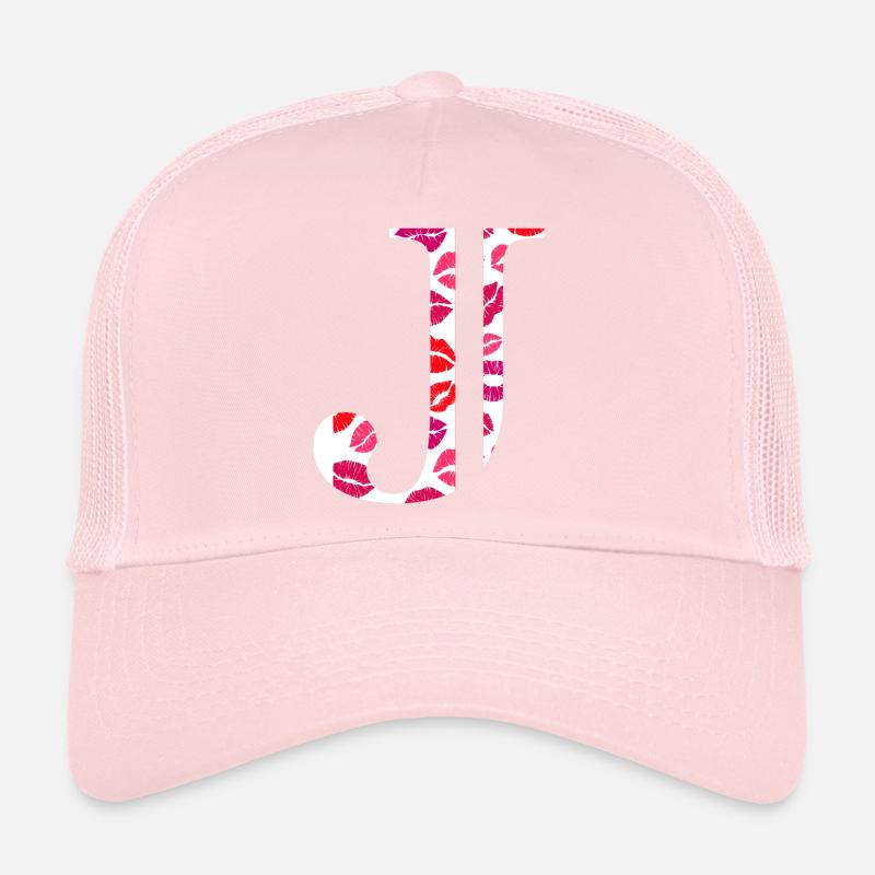 Lettre j bisous Casquette trucker 