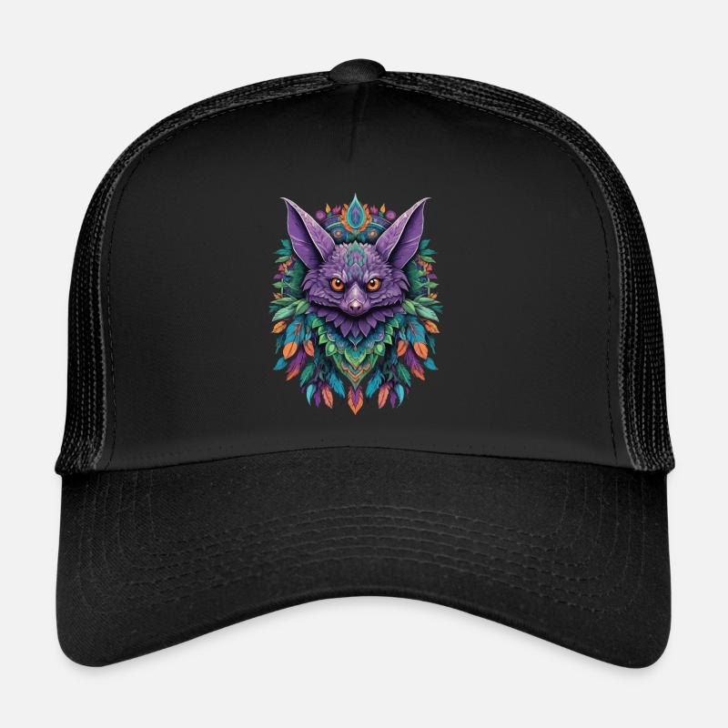 Bat Dream Catcher Mandala Design Trucker Cap