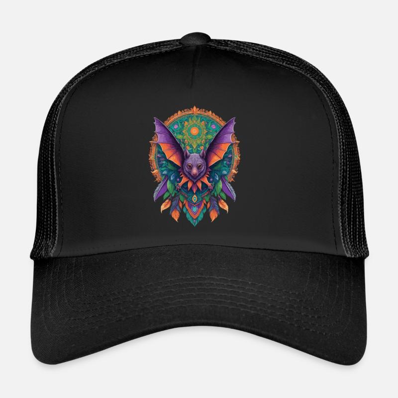 Flughund Mandala Traumfänger Design Trucker Cap