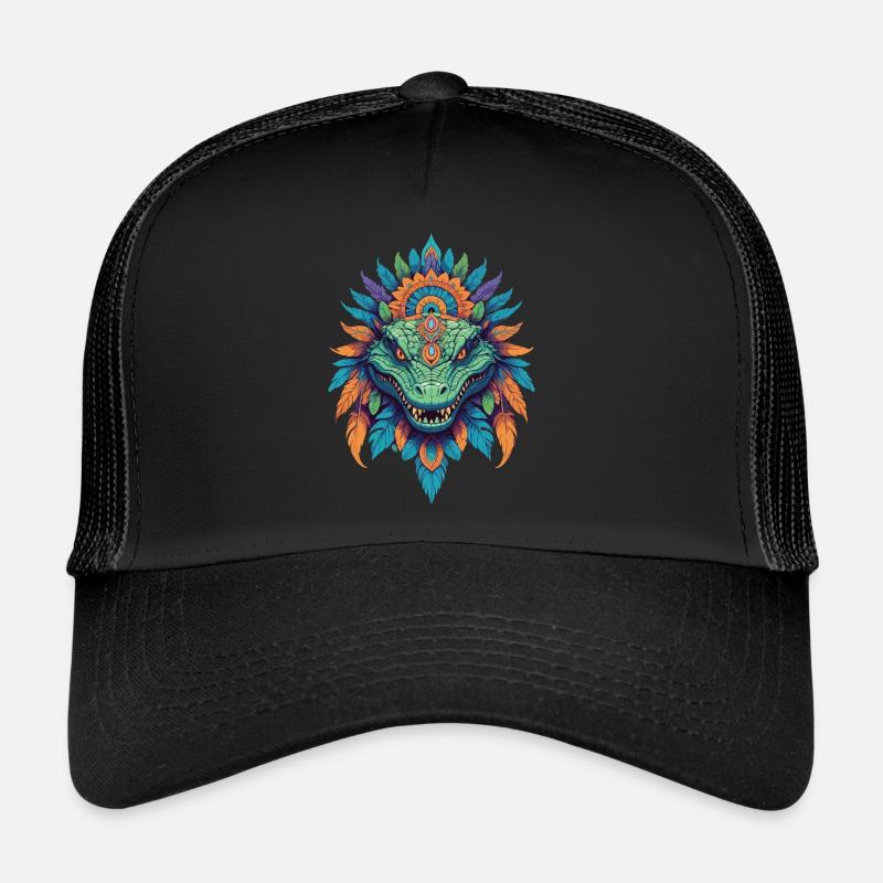 Crocodile Totem Animal Mandala Design Trucker Cap