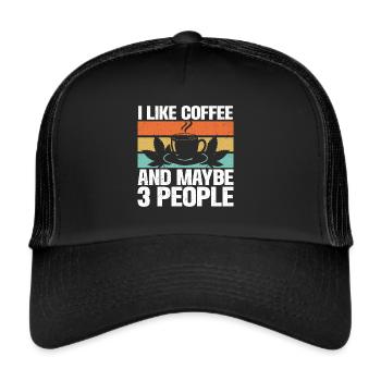 Weed Coffee Cannabis Stoner Caffeine Ganja - Trucker Cap - black/black - Front