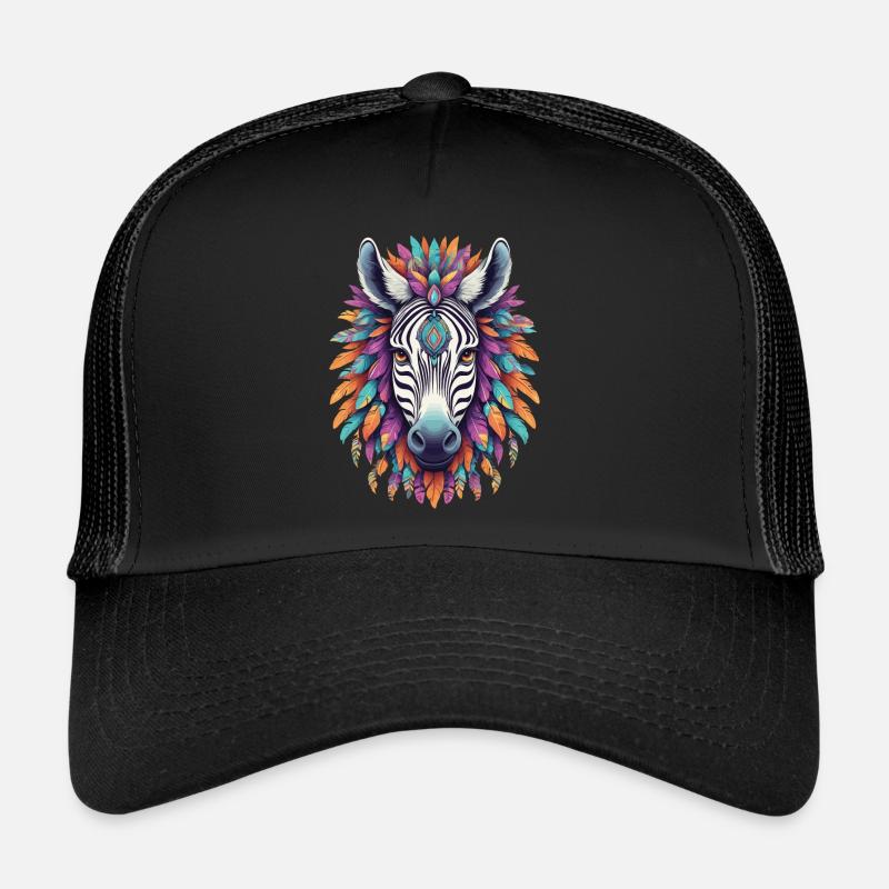 Zebra Mandala Dream Catcher Design Trucker Cap