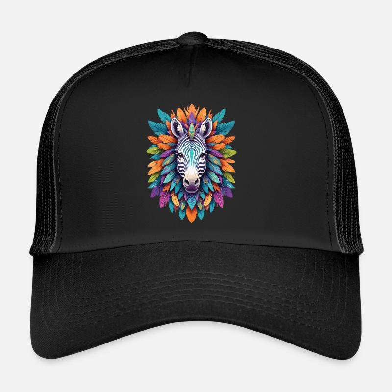 Zebra Mandala Traumfänger Design In Bohemian Stil Trucker Cap